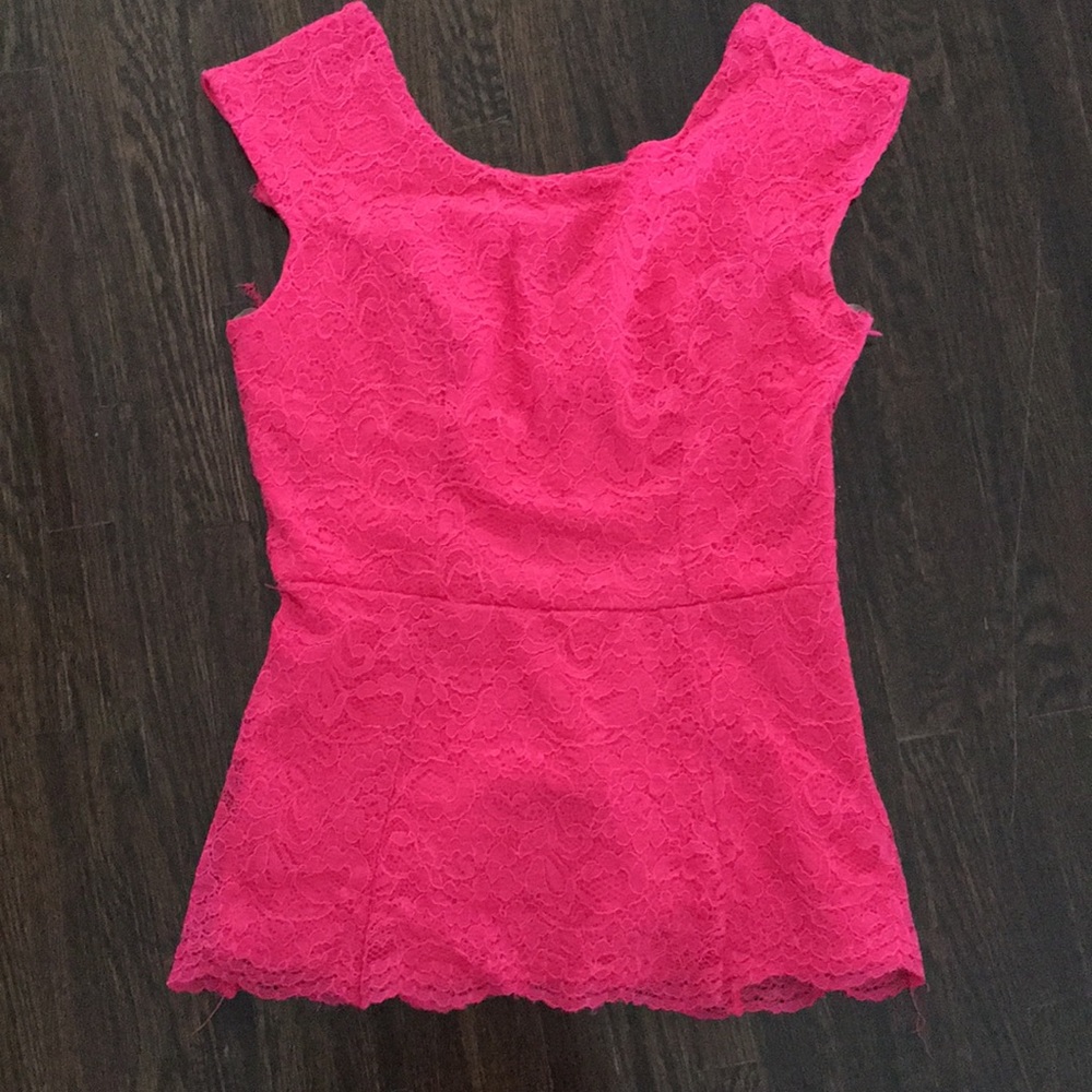 Pink lace top